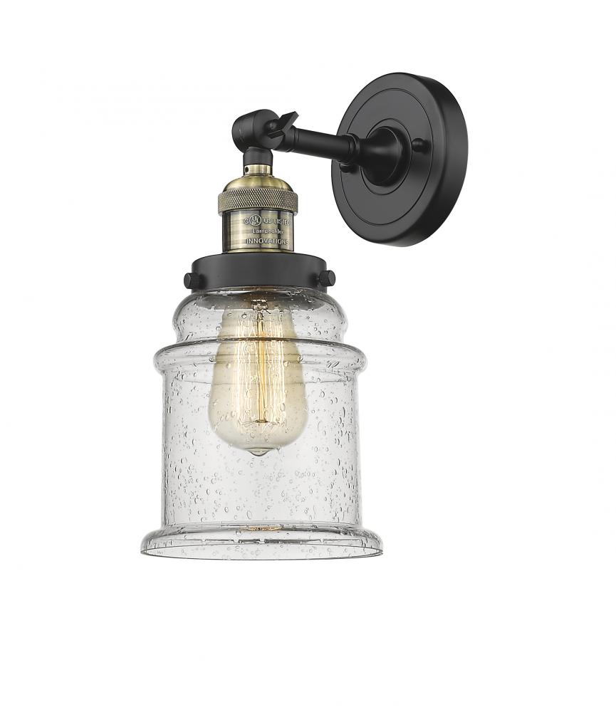 Canton - 1 Light - 7 inch - Black Antique Brass - Adjustable Sconce