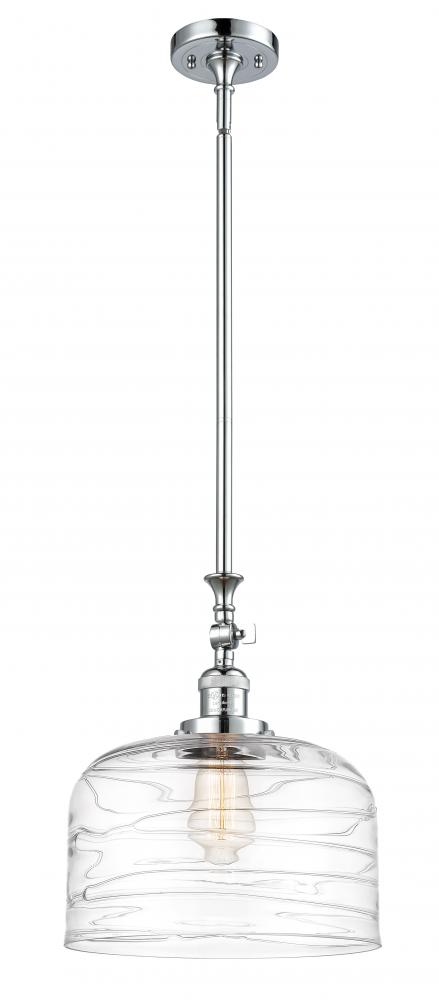 Bell - 1 Light - 12 inch - Polished Chrome - Stem Hung - Adjustable Mini Pendant