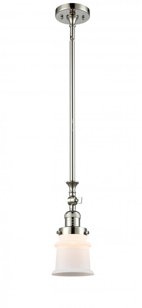 Canton - 1 Light - 5 inch - Polished Nickel - Stem Hung - Adjustable Mini Pendant