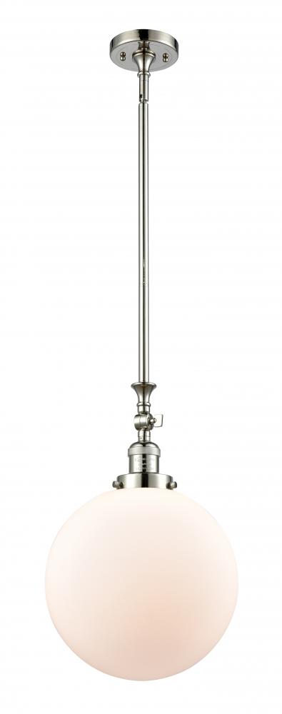 Beacon - 1 Light - 12 inch - Polished Nickel - Stem Hung - Adjustable Mini Pendant