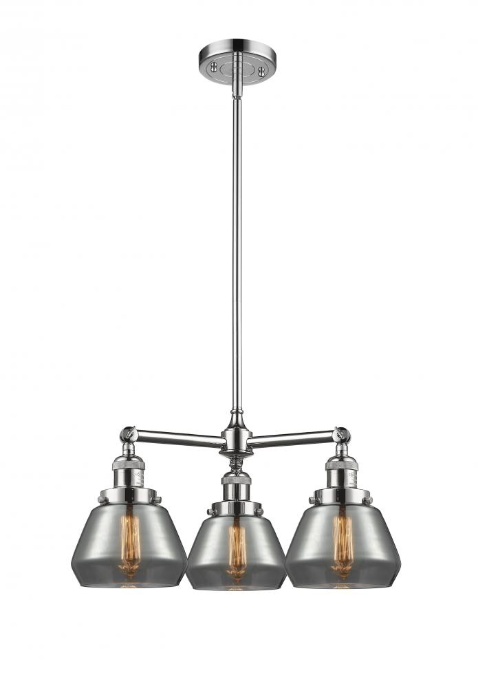 Fulton - 3 Light - 22 inch - Polished Chrome - Stem Hung - Chandelier