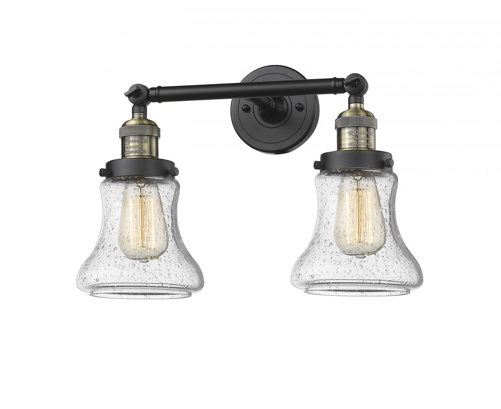 Bellmont - 2 Light - 17 inch - Black Antique Brass - Adjustable Bath Vanity Light