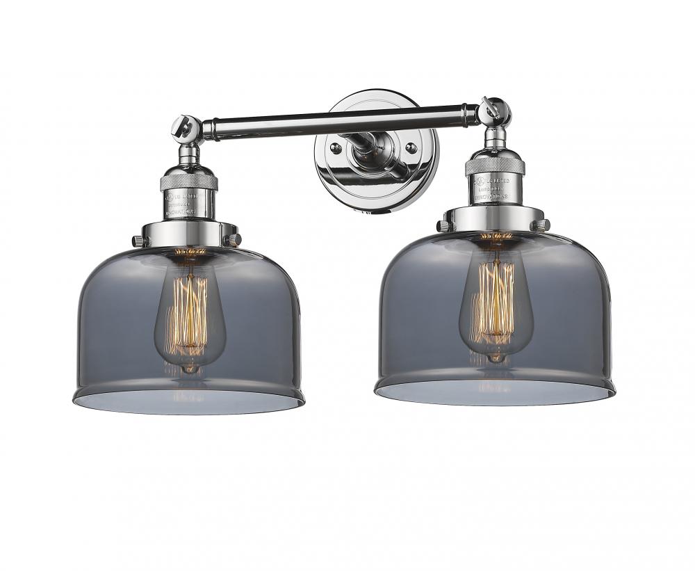 Bell - 2 Light - 19 inch - Polished Chrome - Adjustable Bath Vanity Light