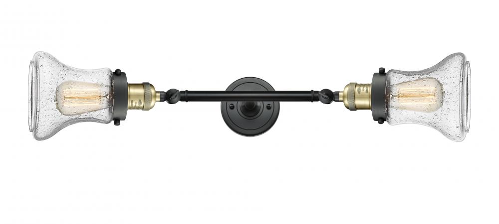 Bellmont - 2 Light - 6 inch - Black Antique Brass - Adjustable Bath Vanity Light