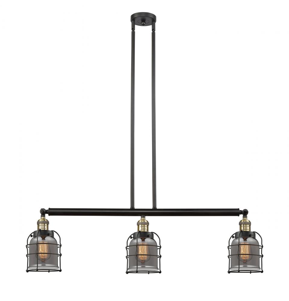 Bell Cage - 3 Light - 39 inch - Black Antique Brass - Stem Hung - Adjustable Island Light