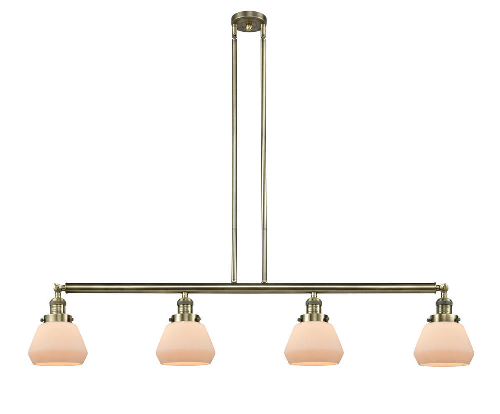 Fulton - 4 Light - 51 inch - Antique Brass - Stem Hung - Adjustable Island Light