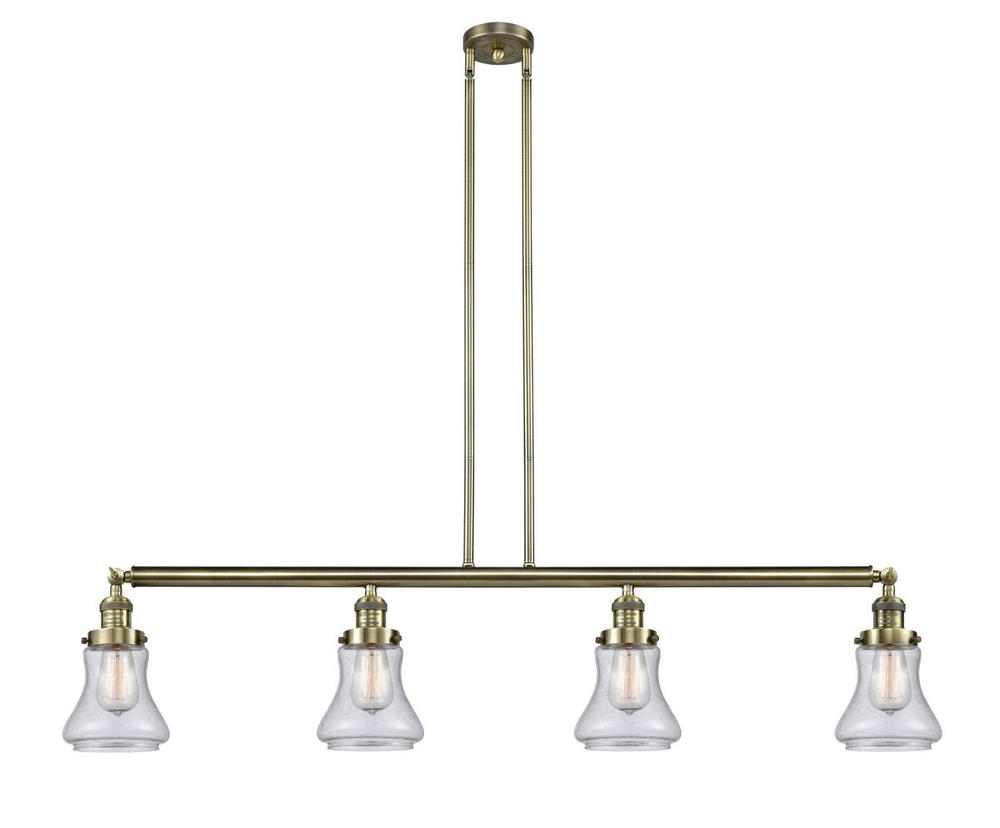 Bellmont - 4 Light - 51 inch - Antique Brass - Stem Hung - Adjustable Island Light