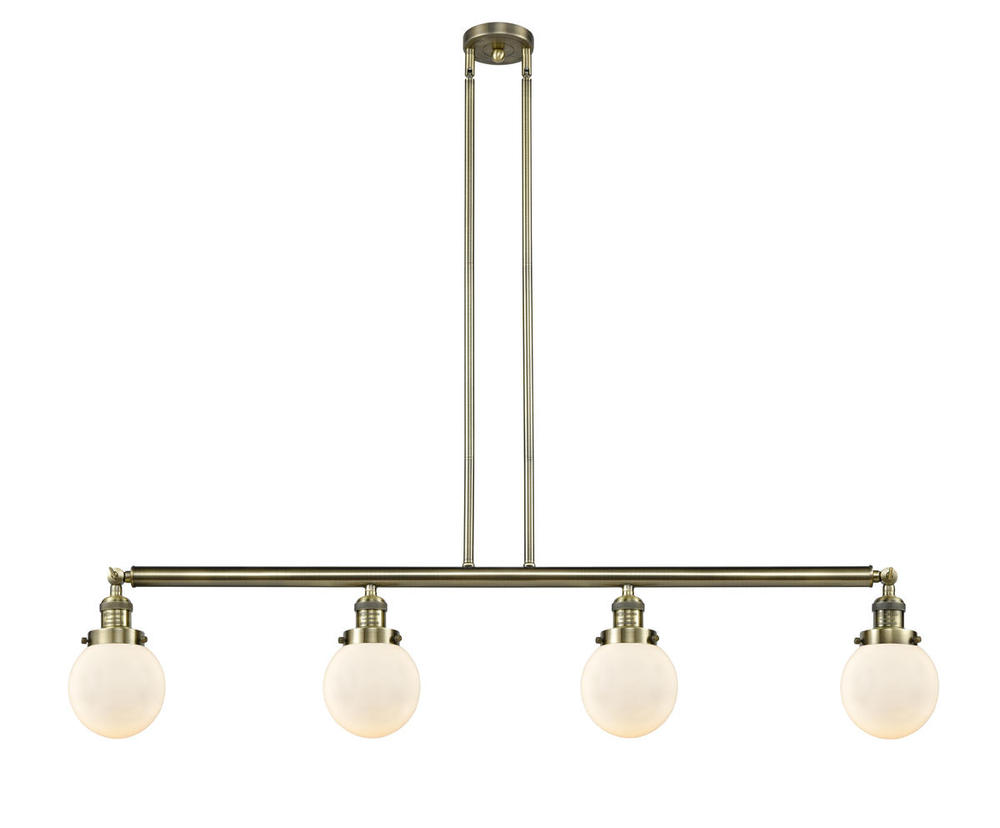Beacon - 4 Light - 51 inch - Antique Brass - Stem Hung - Adjustable Island Light