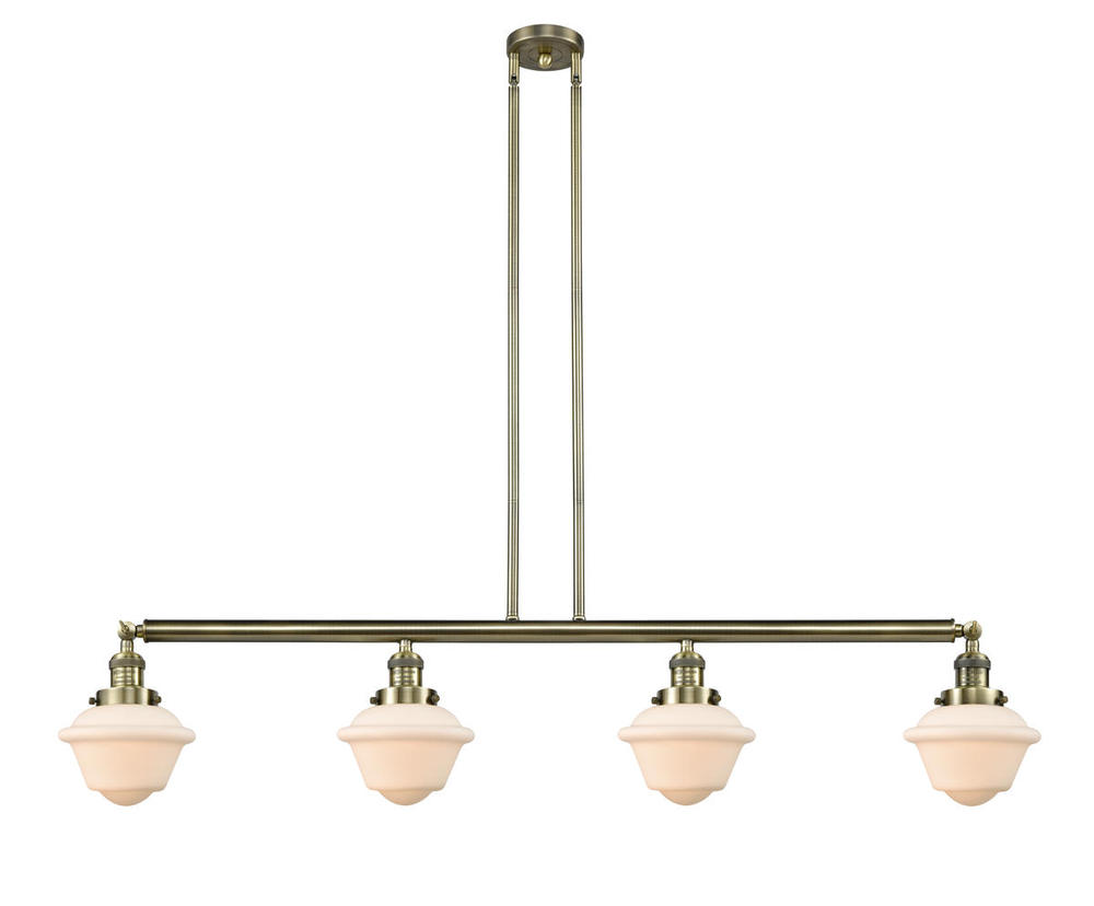Oxford - 4 Light - 52 inch - Antique Brass - Stem Hung - Adjustable Island Light