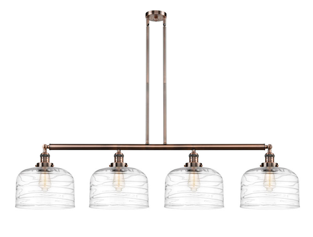 Bell - 4 Light - 54 inch - Antique Copper - Stem Hung - Island Light
