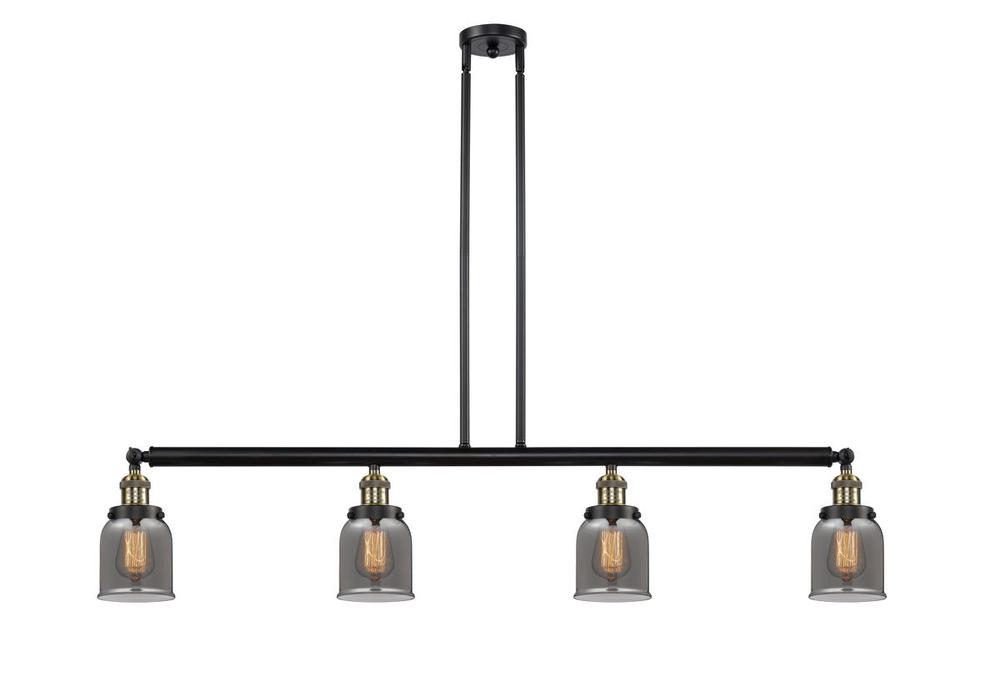 Bell - 4 Light - 50 inch - Black Antique Brass - Stem Hung - Adjustable Island Light