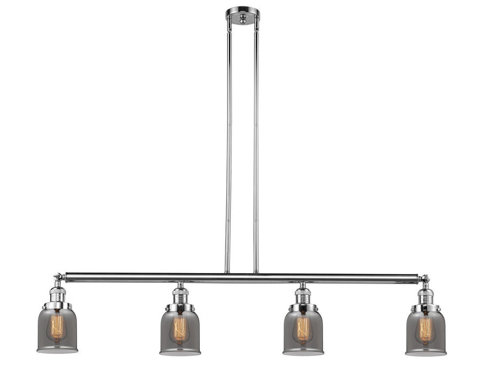 Bell - 4 Light - 50 inch - Polished Chrome - Stem Hung - Adjustable Island Light