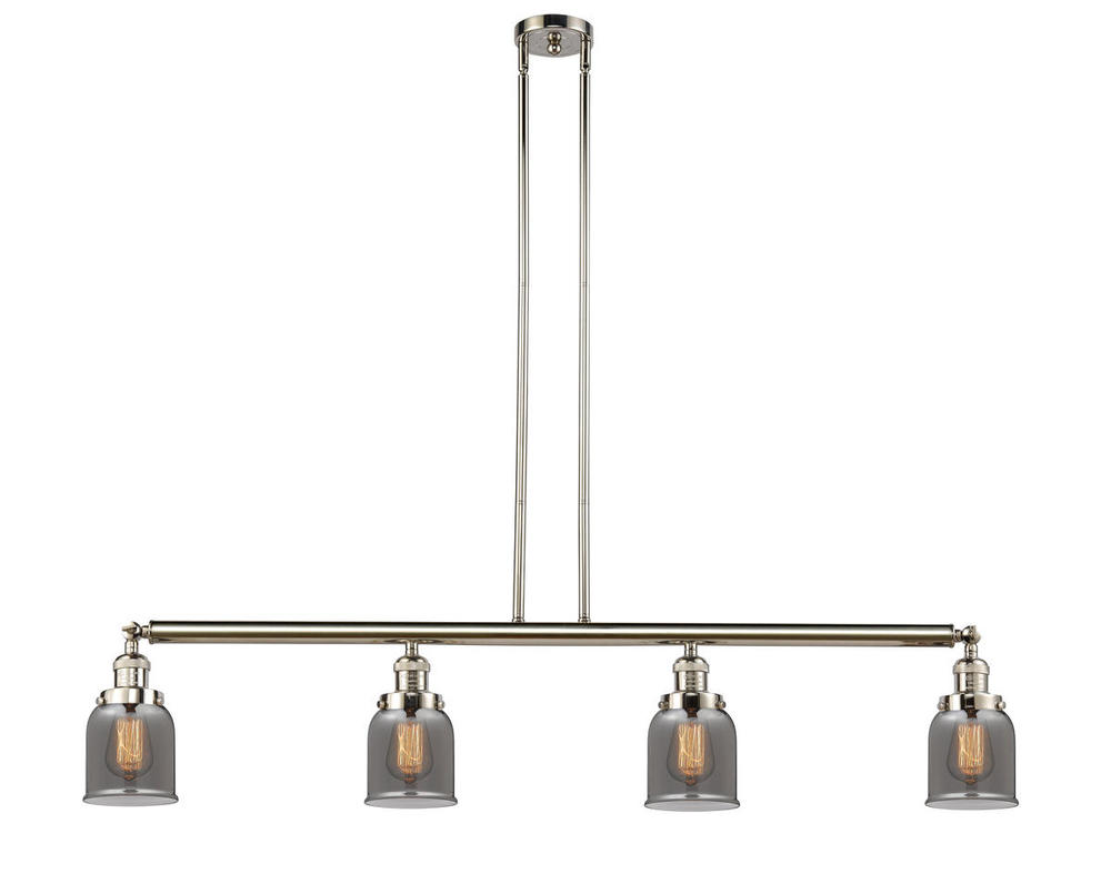 Bell - 4 Light - 50 inch - Polished Nickel - Stem Hung - Adjustable Island Light