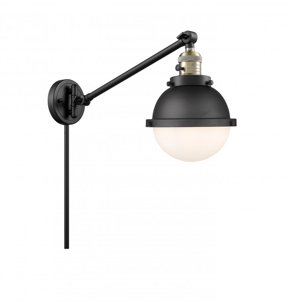 Hampden - 1 Light - 7 inch - Black Antique Brass -Adjustable Swing Arm