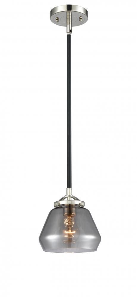 Fulton - 1 Light - 7 inch - Black Polished Nickel - Cord hung - Mini Pendant