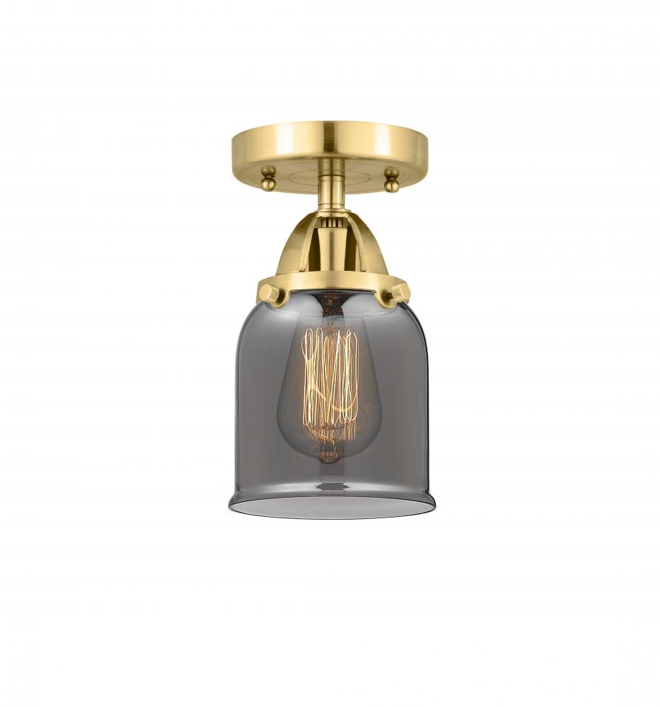 Bell - 1 Light - 5 inch - Satin Gold - Semi-Flush Mount