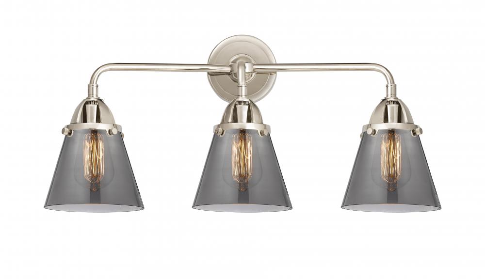 Cone - 3 Light - 24 inch - Polished Nickel - Bath Vanity Light