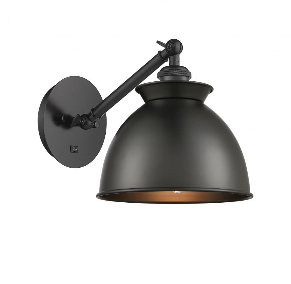 Adirondack - 1 Light - 8 inch - Matte Black - Adjustable Sconce