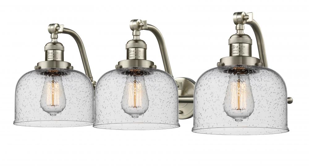 Bell - 3 Light - 28 inch - Brushed Satin Nickel - Adjustable Bath Vanity Light
