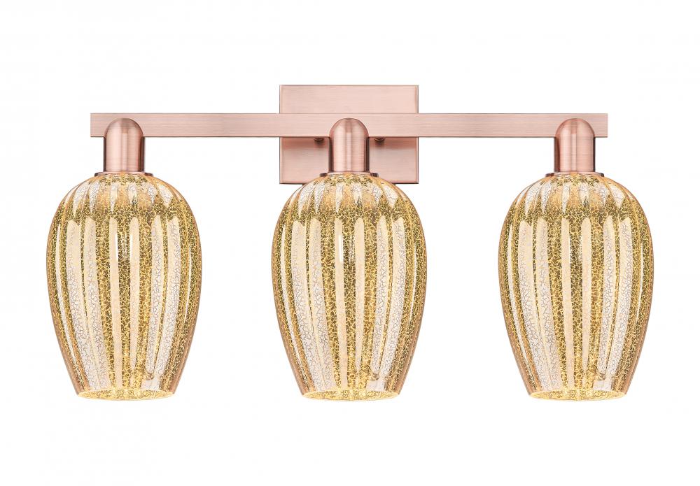 Preston - 3 Light - 26 inch - Antique Copper - Bath Vanity Light