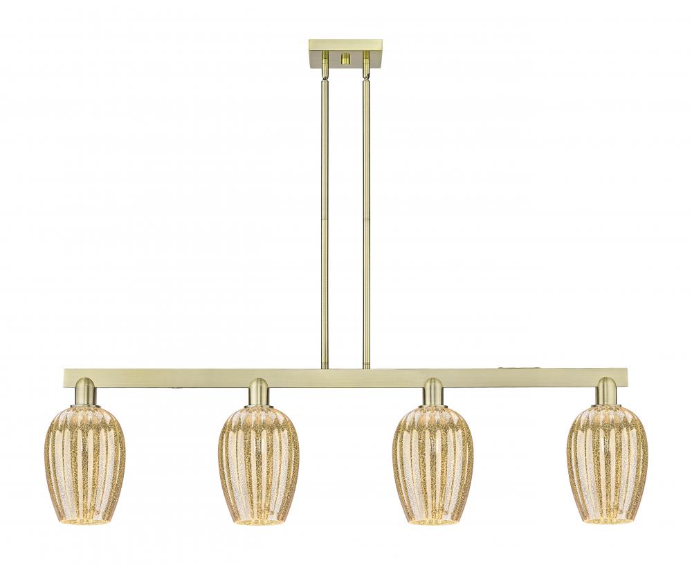 Preston - 4 Light - 48 inch - Antique Brass - Cord hung - Island Light