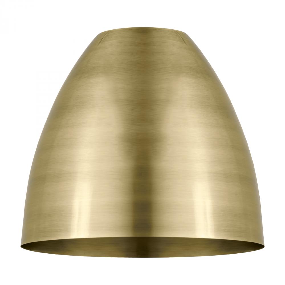 Metal Bristol Light 9 inch Antique Brass Metal Shade