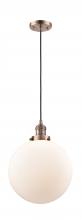 Innovations Lighting 201C-AC-G201-12-LED - Beacon - 1 Light - 12 inch - Antique Copper - Cord hung - Mini Pendant