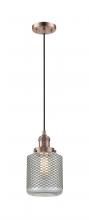 Innovations Lighting 201C-AC-G262-LED - Stanton - 1 Light - 6 inch - Antique Copper - Cord hung - Mini Pendant