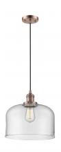 Innovations Lighting 201C-AC-G72-L-LED - Bell - 1 Light - 12 inch - Antique Copper - Cord hung - Mini Pendant