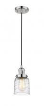 Innovations Lighting 201C-PN-G513-LED - Bell - 1 Light - 5 inch - Polished Nickel - Cord hung - Mini Pendant