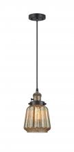 Innovations Lighting 201CSW-BAB-G146-LED - Chatham - 1 Light - 7 inch - Black Antique Brass - Cord hung - Mini Pendant