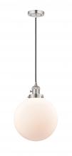 Innovations Lighting 201CSW-PN-G201-10-LED - Beacon - 1 Light - 10 inch - Polished Nickel - Cord hung - Mini Pendant