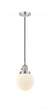 Innovations Lighting 201CSW-PN-G201-6-LED - Beacon - 1 Light - 6 inch - Polished Nickel - Cord hung - Mini Pendant
