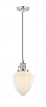 Innovations Lighting 201CSW-PN-G661-7-LED - Bullet - 1 Light - 7 inch - Polished Nickel - Cord hung - Mini Pendant