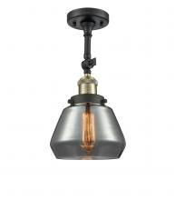 Innovations Lighting 201F-BAB-G173-LED - Fulton - 1 Light - 7 inch - Black Antique Brass - Adjustable Semi-Flush Mount