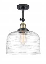 Innovations Lighting 201F-BAB-G713-L-LED - Bell - 1 Light - 12 inch - Black Antique Brass - Adjustable Semi-Flush Mount