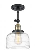 Innovations Lighting 201F-BAB-G713-LED - Bell - 1 Light - 8 inch - Black Antique Brass - Adjustable Semi-Flush Mount