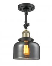 Innovations Lighting 201F-BAB-G73-LED - Bell - 1 Light - 8 inch - Black Antique Brass - Adjustable Semi-Flush Mount