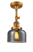 Innovations Lighting 201F-BB-G73 - Bell - 1 Light - 8 inch - Brushed Brass - Adjustable Semi-Flush Mount