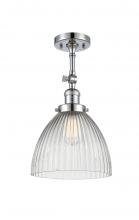 Innovations Lighting 201F-PC-G222-LED - Seneca Falls - 1 Light - 10 inch - Polished Chrome - Adjustable Semi-Flush Mount