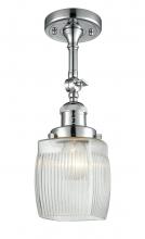 Innovations Lighting 201F-PC-G302-LED - Colton - 1 Light - 6 inch - Polished Chrome - Adjustable Semi-Flush Mount