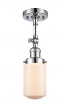 Innovations Lighting 201F-PC-G311-LED - Dover - 1 Light - 5 inch - Polished Chrome - Adjustable Semi-Flush Mount