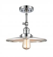 Innovations Lighting 201F-PC-MFR-PC-12-LED - Railroad - 1 Light - 12 inch - Polished Chrome - Adjustable Semi-Flush Mount