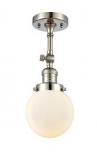 Innovations Lighting 201F-PN-G201-6-LED - Beacon - 1 Light - 6 inch - Polished Nickel - Adjustable Semi-Flush Mount