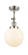 Innovations Lighting 201F-PN-G201-8-LED - Beacon - 1 Light - 8 inch - Polished Nickel - Adjustable Semi-Flush Mount