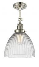 Innovations Lighting 201F-PN-G222-LED - Seneca Falls - 1 Light - 10 inch - Polished Nickel - Adjustable Semi-Flush Mount