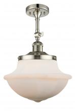 Innovations Lighting 201F-PN-G541-LED - Oxford - 1 Light - 12 inch - Polished Nickel - Adjustable Semi-Flush Mount