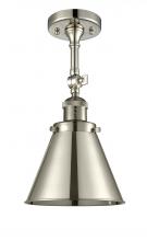 Innovations Lighting 201F-PN-M13-PN-LED - Appalachian - 1 Light - 8 inch - Polished Nickel - Adjustable Semi-Flush Mount