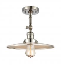 Innovations Lighting 201F-PN-MFR-PN-12-LED - Railroad - 1 Light - 12 inch - Polished Nickel - Adjustable Semi-Flush Mount