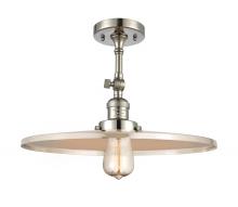 Innovations Lighting 201F-PN-MFR-PN-16-LED - Railroad - 1 Light - 16 inch - Polished Nickel - Adjustable Semi-Flush Mount